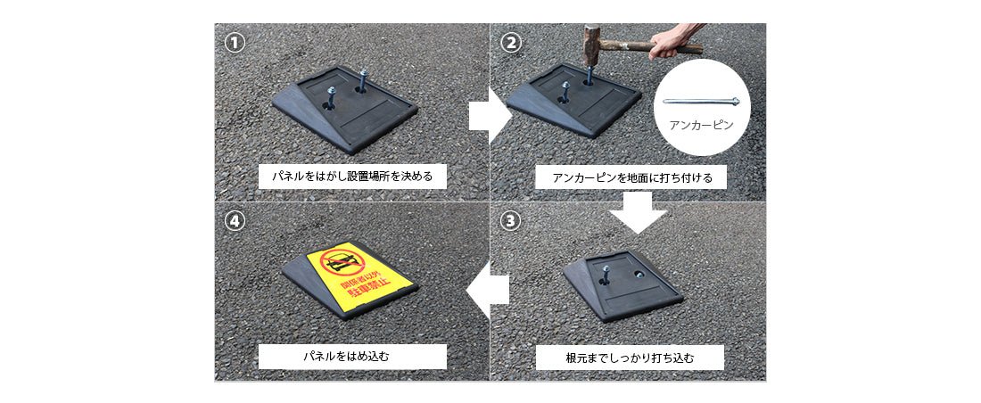 駐車場ラバープレート施工方法