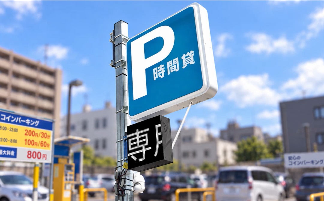駐車場サイネージ、満空表示だけじゃない活用法｜両面満空表示灯の使い方と設置例