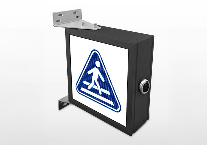 デジタルサイネージ製出庫注意灯の表示例